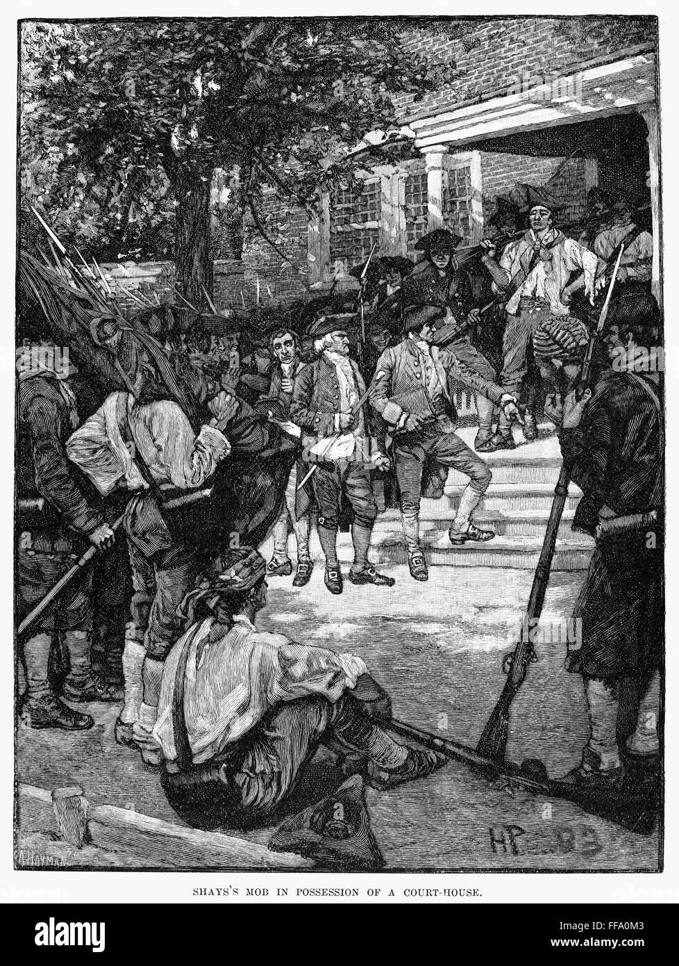 REBELS: COURTHOUSE, 1786. /nDaniel Shays' rebels in possession of a ...