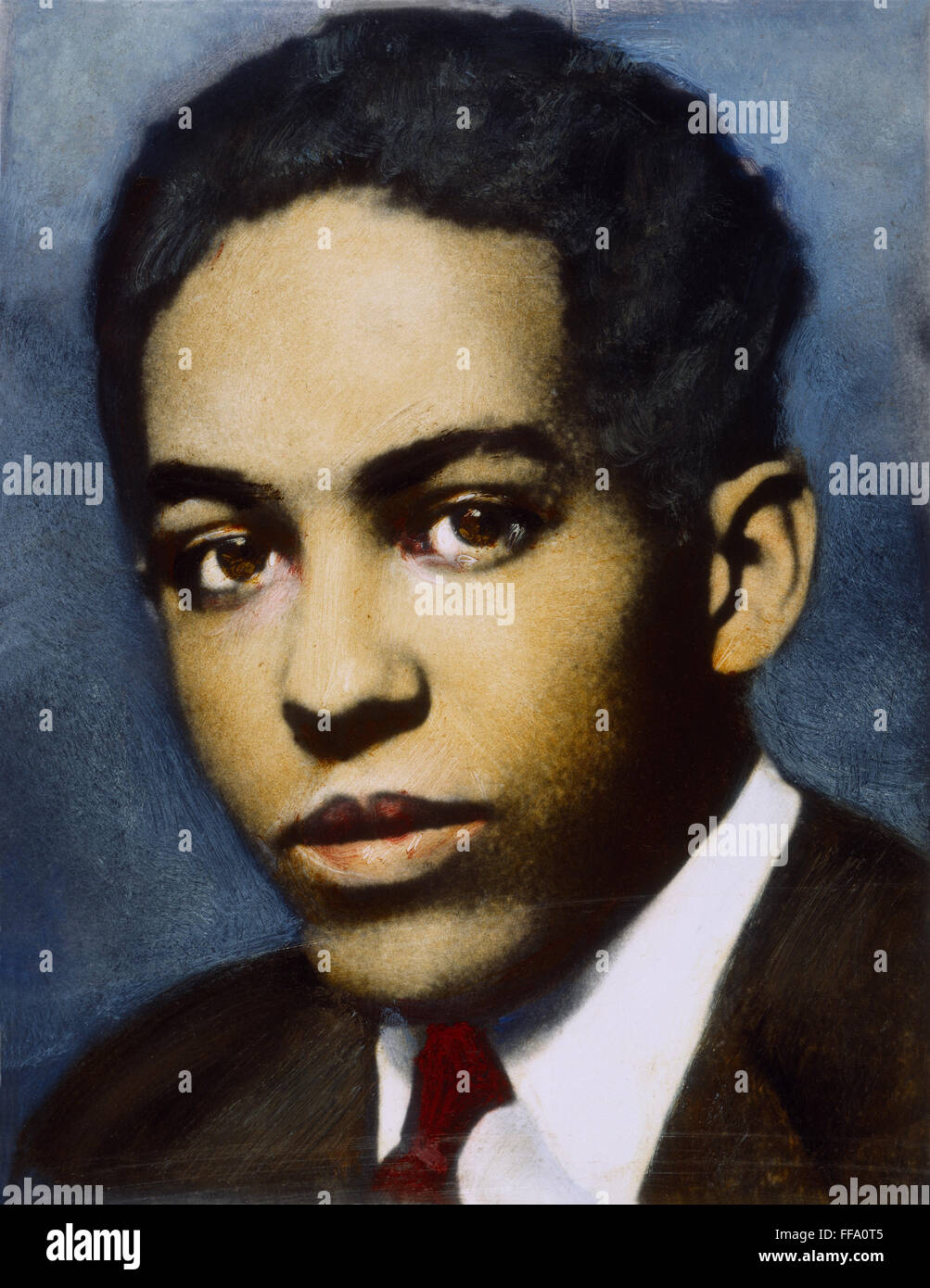 LANGSTON HUGHES /n(19021967). American writer. Oil over a photograph