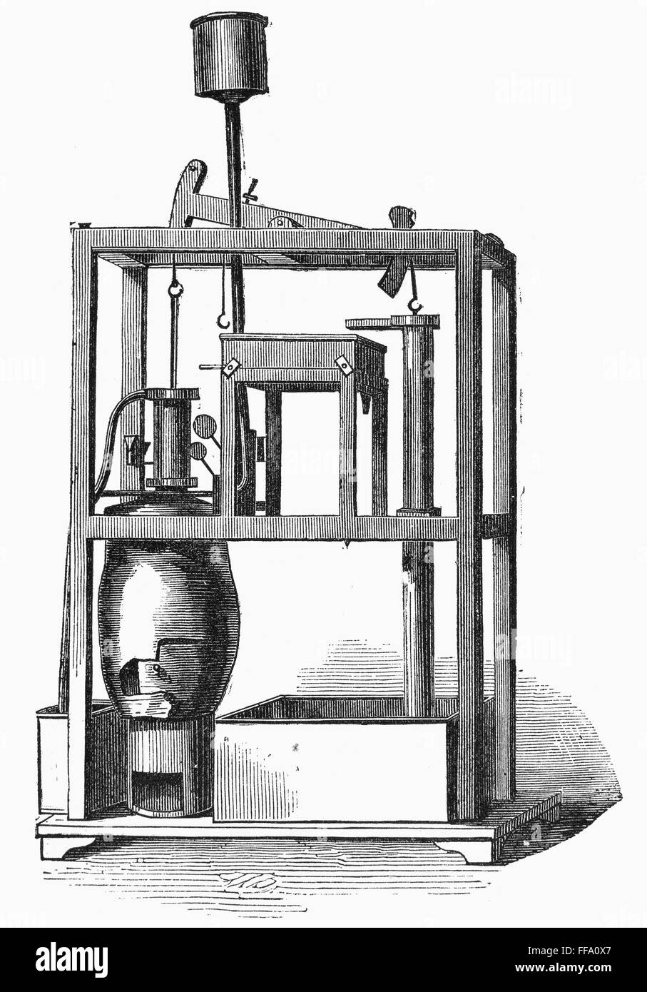 STEAM ENGINE. /nThomas steam engine of 1712. Line