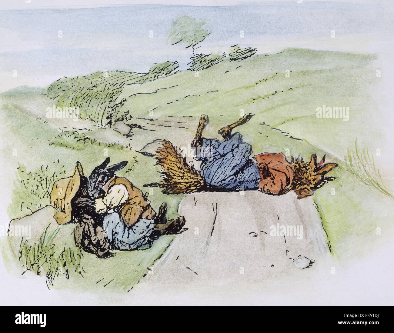 HARRIS: UNCLE REMUS, 1895. /nBrer Rabbit and Brer Fox. Pen-and-ink ...