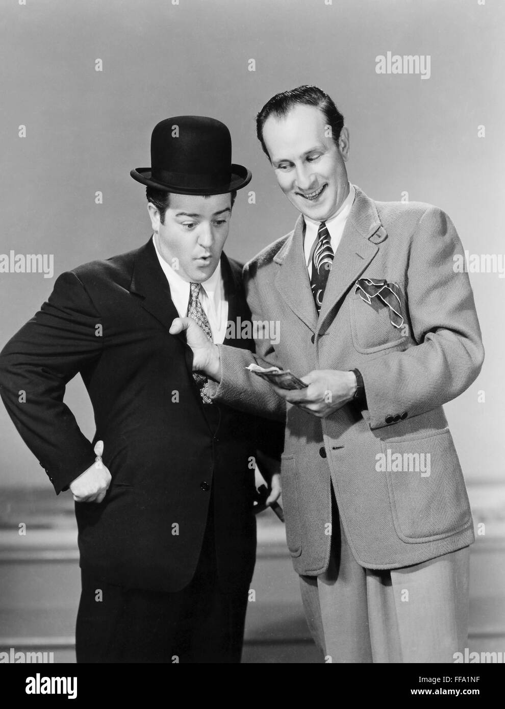 ABBOTT AND COSTELLO, 1940. /nBud Abbott (right) and Lou Costello, 1940