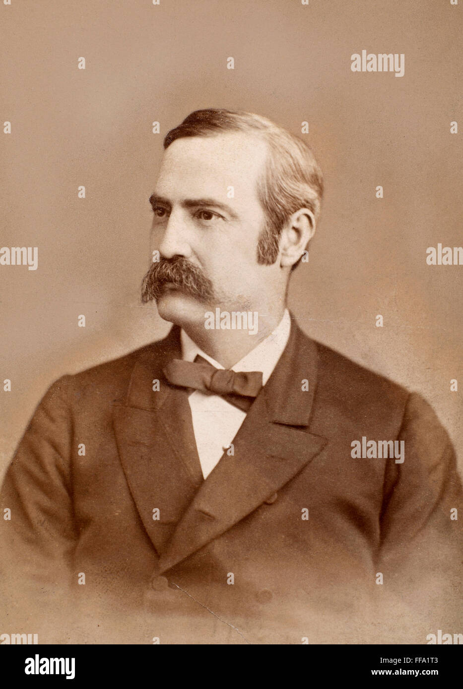 NELSON WILMARTH ALDRICH /n(1841-1915). American financier and legislator. Photographed c1885. Stock Photo