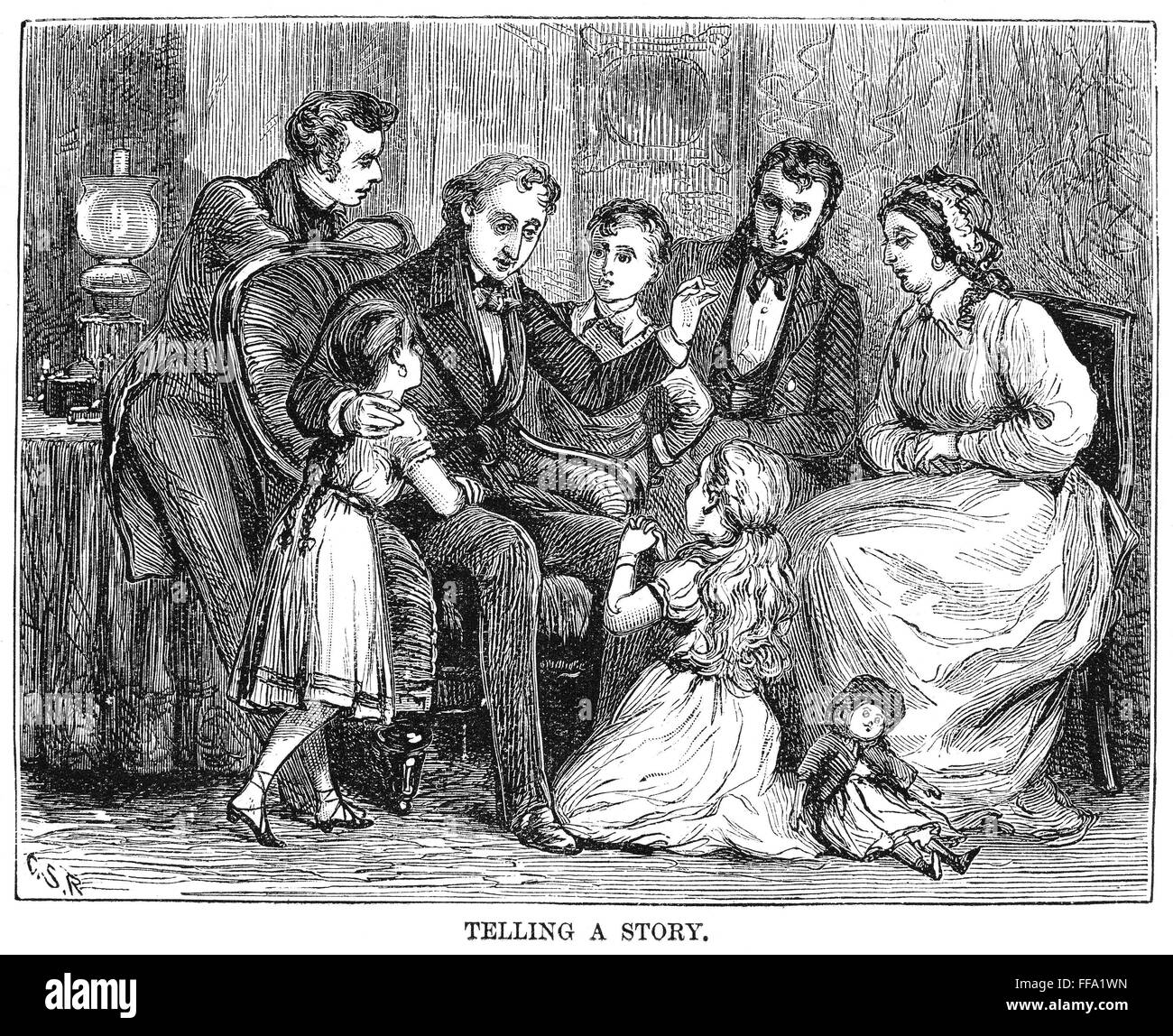 HANS CHRISTIAN ANDERSEN /n(18051875). Danish writer. Andersen telling