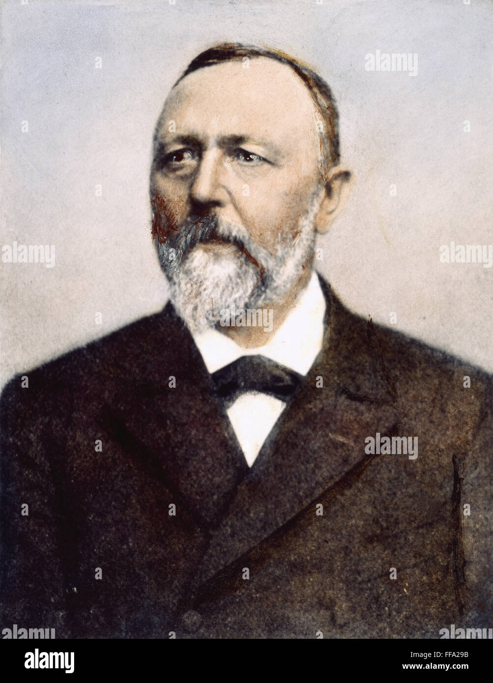 RICHARD von KRAFFT-EBING /n(1840-1902). German neuropsychiatrist: oil over a photograph, n.d. Stock Photo