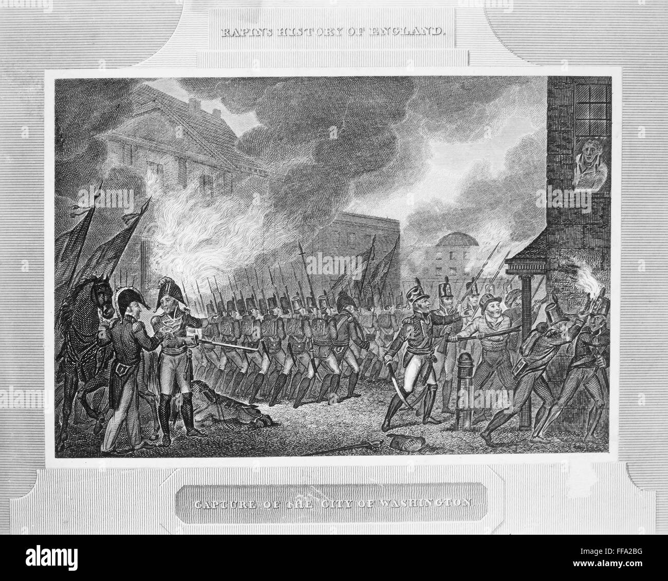 WASHINGTON BURNING, 1814. /nThe burning of Washington, D.C., by the British on 24 August 1814