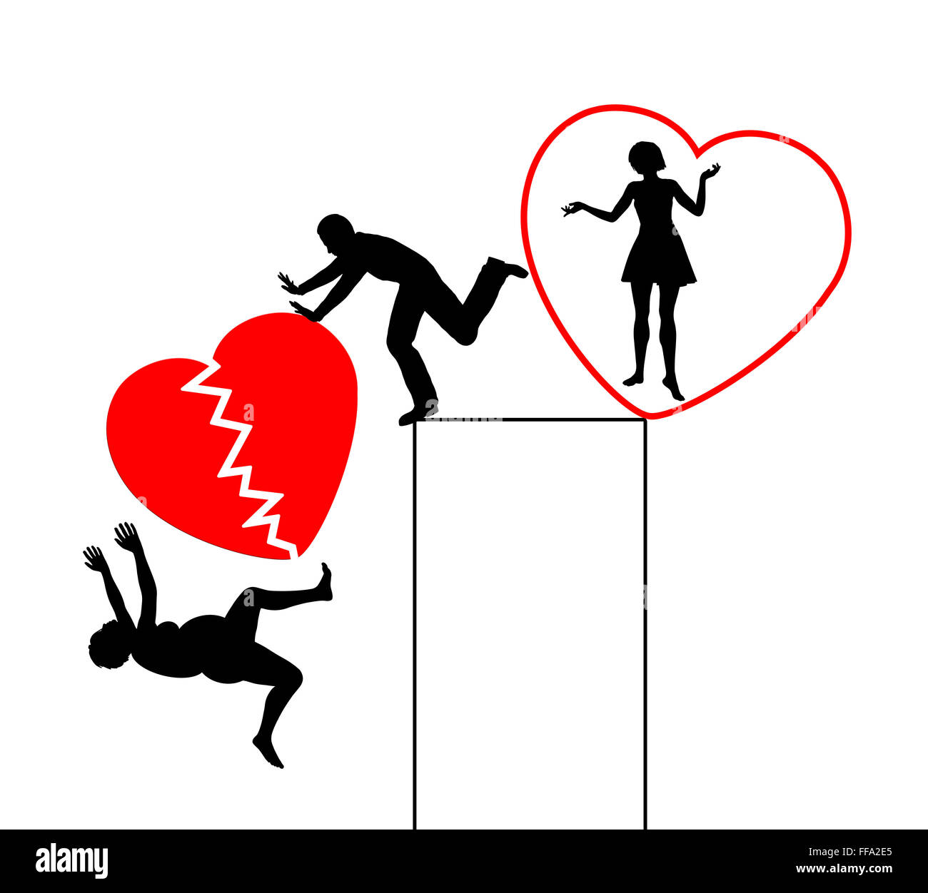 Divorce with Broken Heart Stock Photo - Alamy
