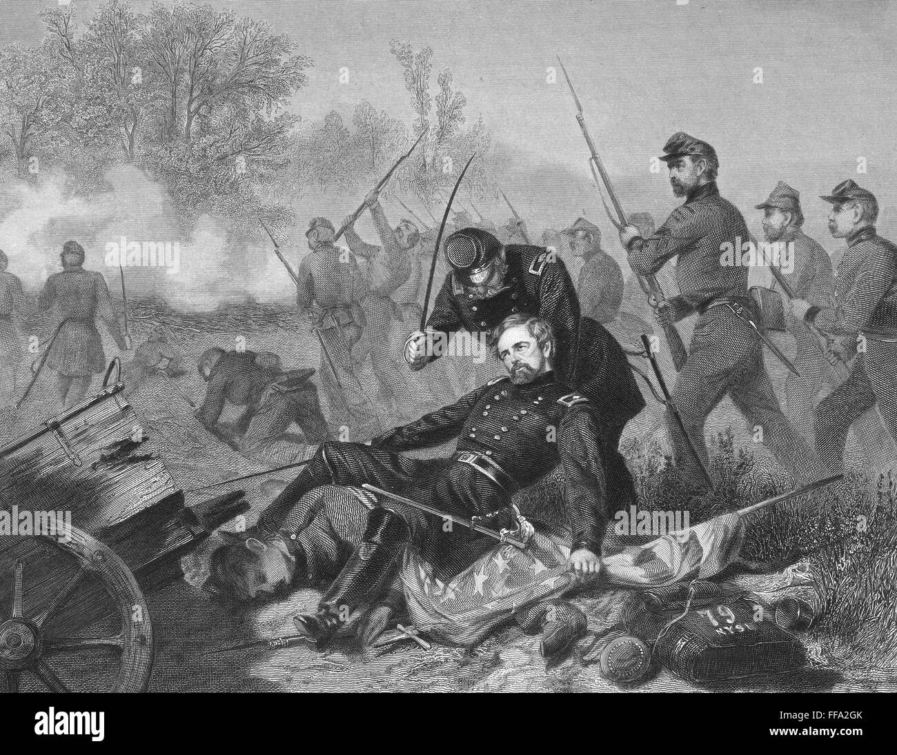 American civil war battle chantilly Black and White Stock Photos