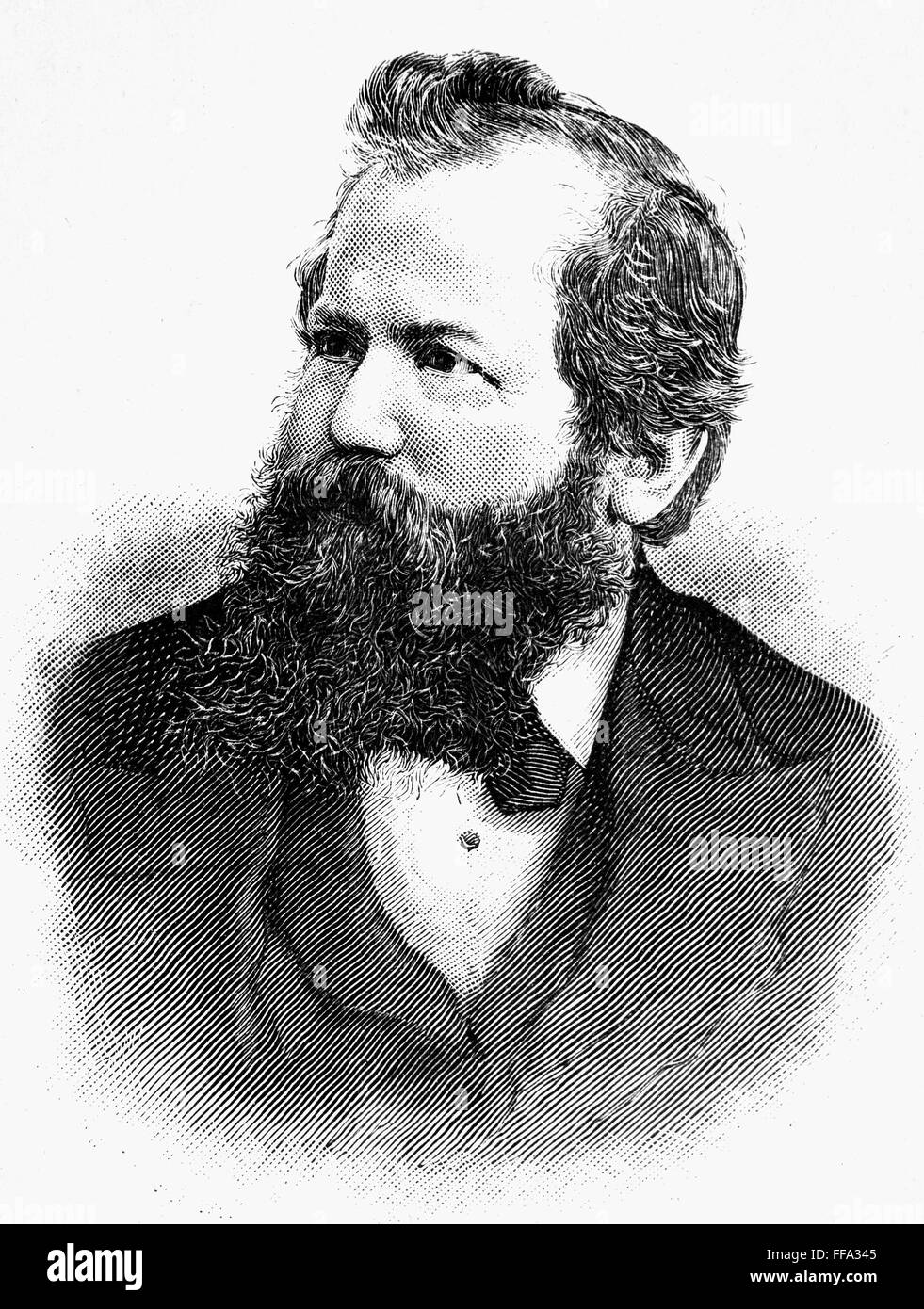 WILHELM STEINITZ (1836-1900). /nGerman chess master. Line engraving ...