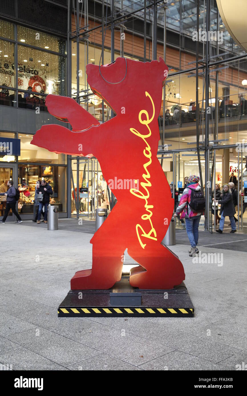 Bear as label for Berlinale filmfestival Stock Photo