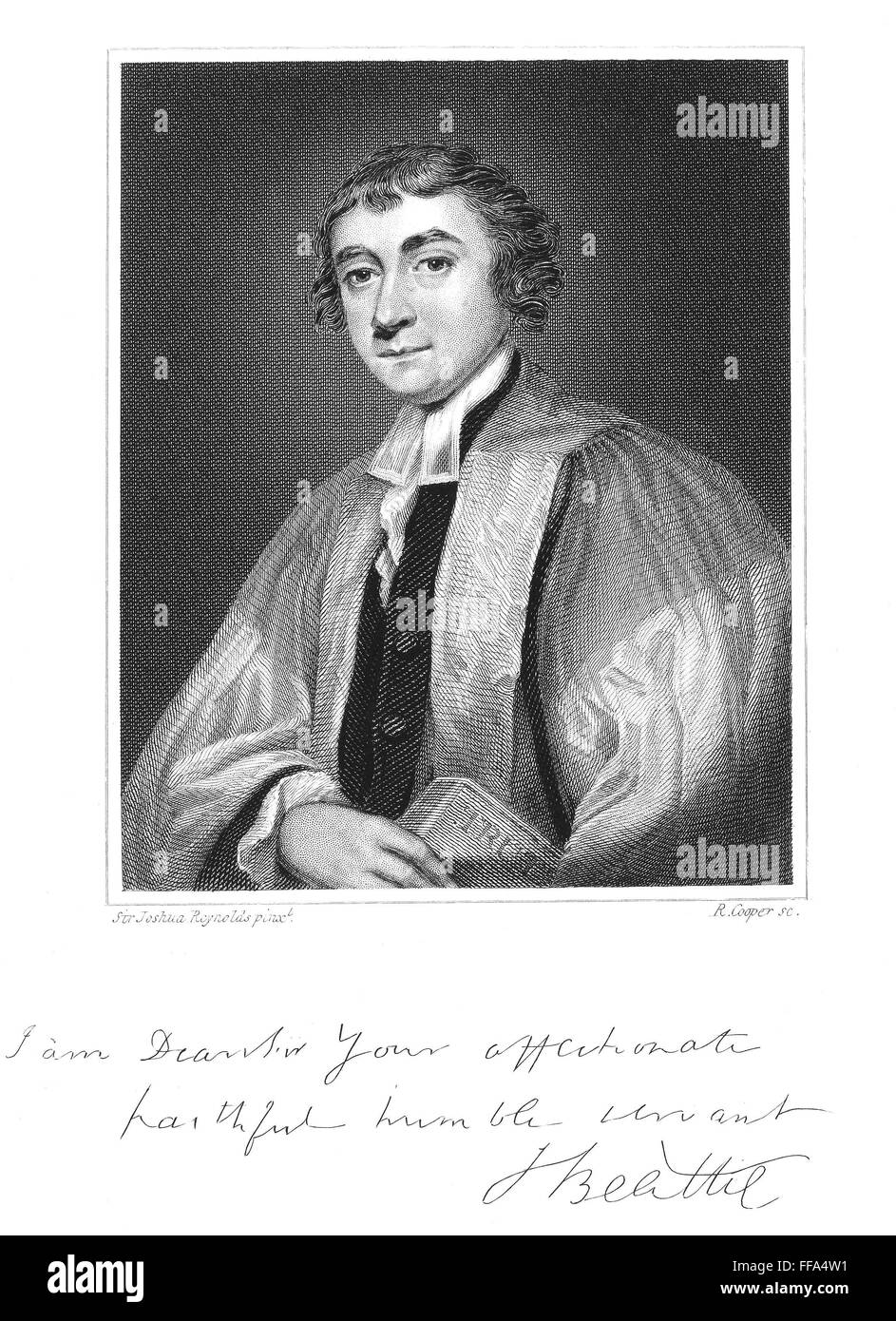 JAMES BEATTIE (17351803). /nScottish poet. Steel engraving, English