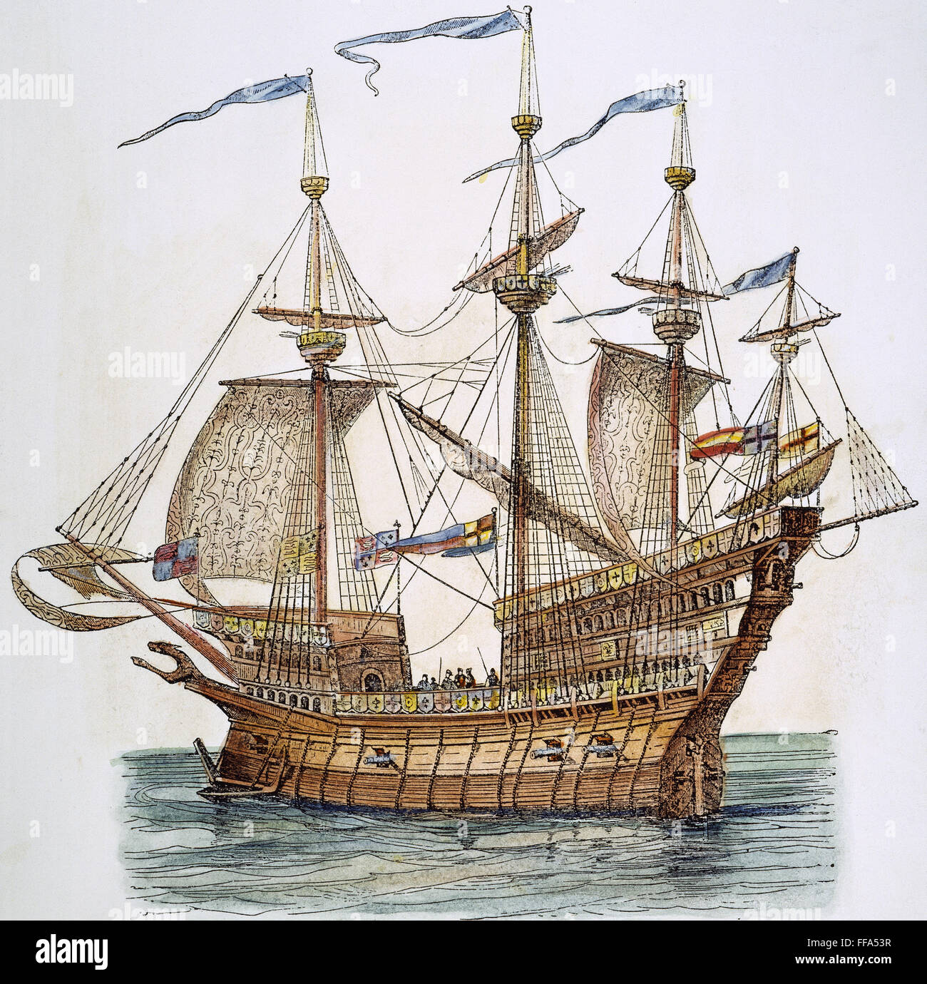 POSTCARD SAILING VESSELS BRITISH FRIGATE DURING THE NAPOLENIC WARS 