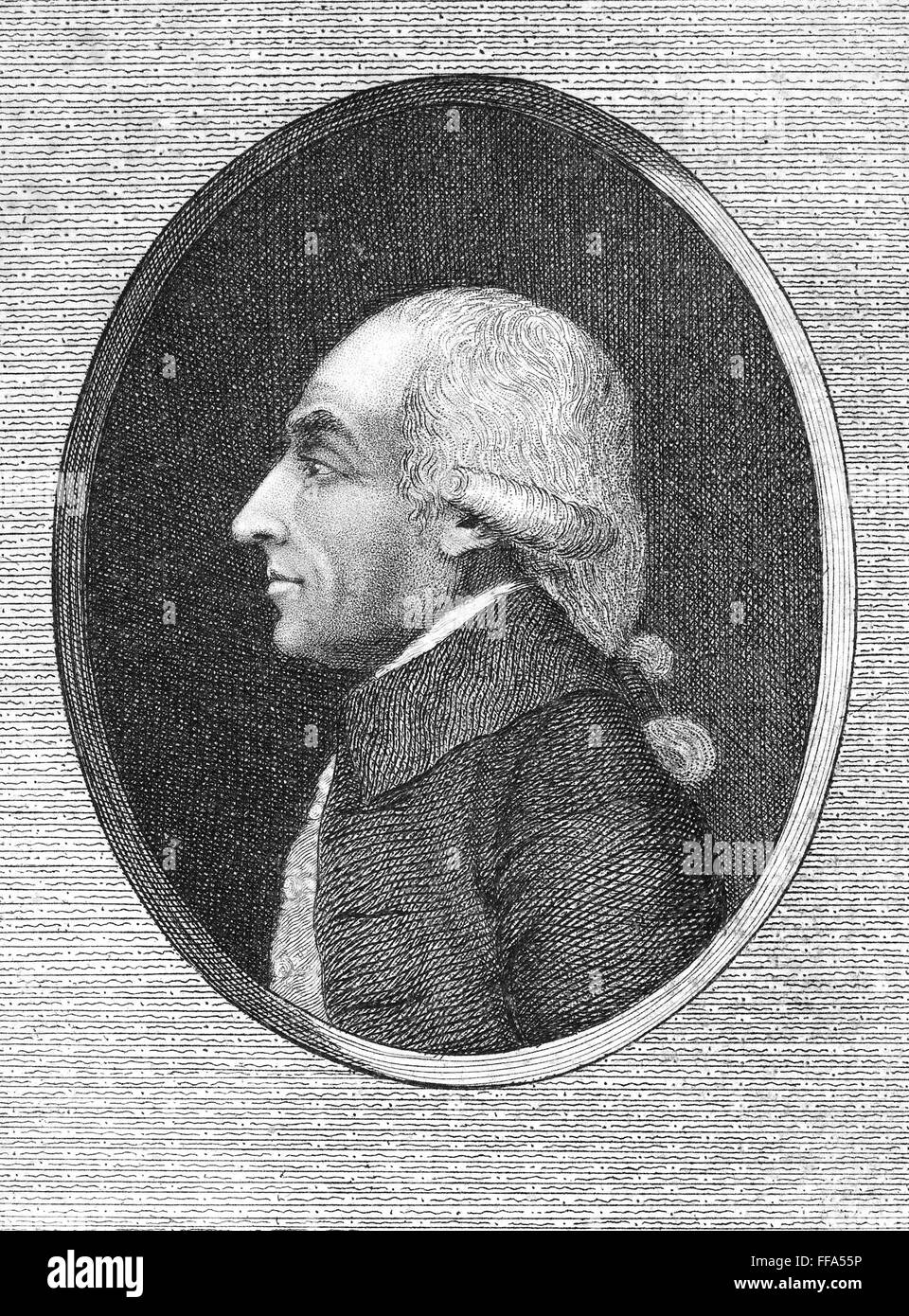 JOSEPH BLACK (17281799). /nScottish chemist. Copper engraving, English