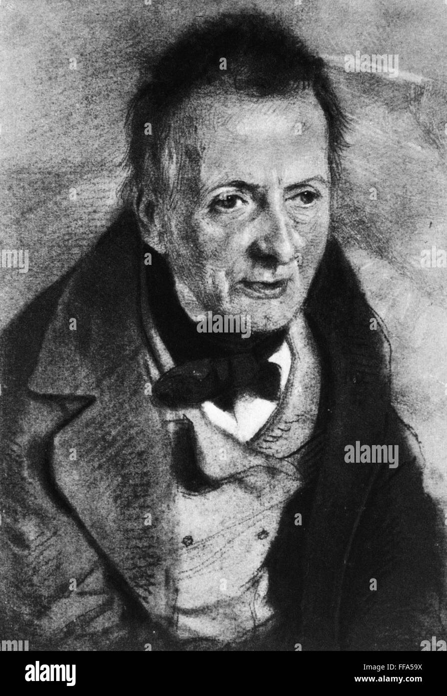 THOMAS DE QUINCEY /n(1785-1859). English writer. Chalk drawing (detail), 1855, by James Archer (1823-1904). Stock Photo