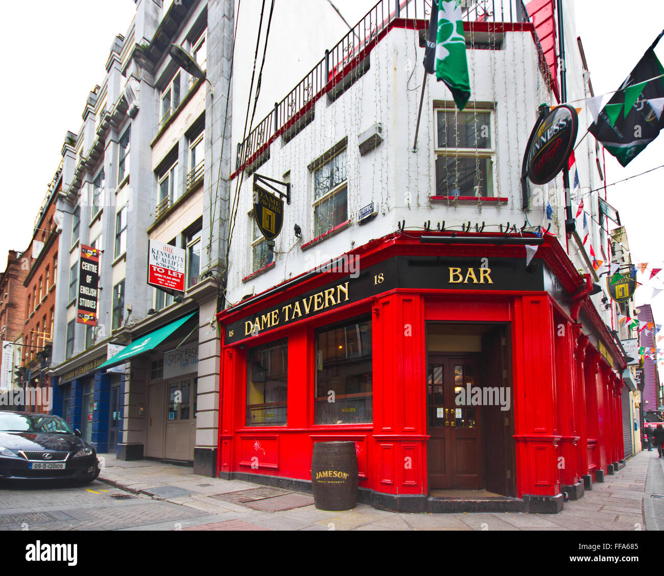 DUBLIN, IRELAND APRIL 1, 2013 Dame Tavern Irish pub in the Temple