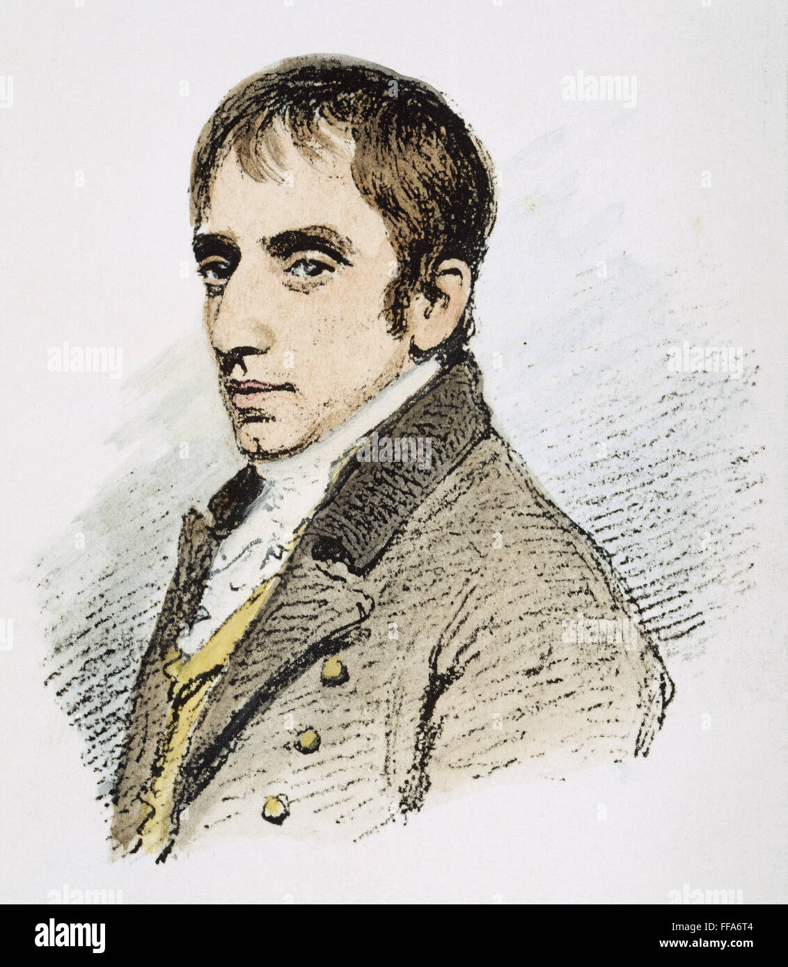 WILLIAM WORDSWORTH /n(1770-1850). English poet: pencil drawing, 1805, by Henry Edridge. Stock Photo