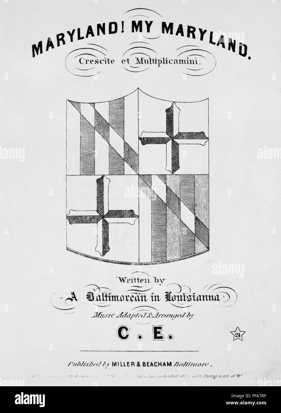CIVIL WAR SONG SHEET, 1861. /nCover of the first edition of James Ryder