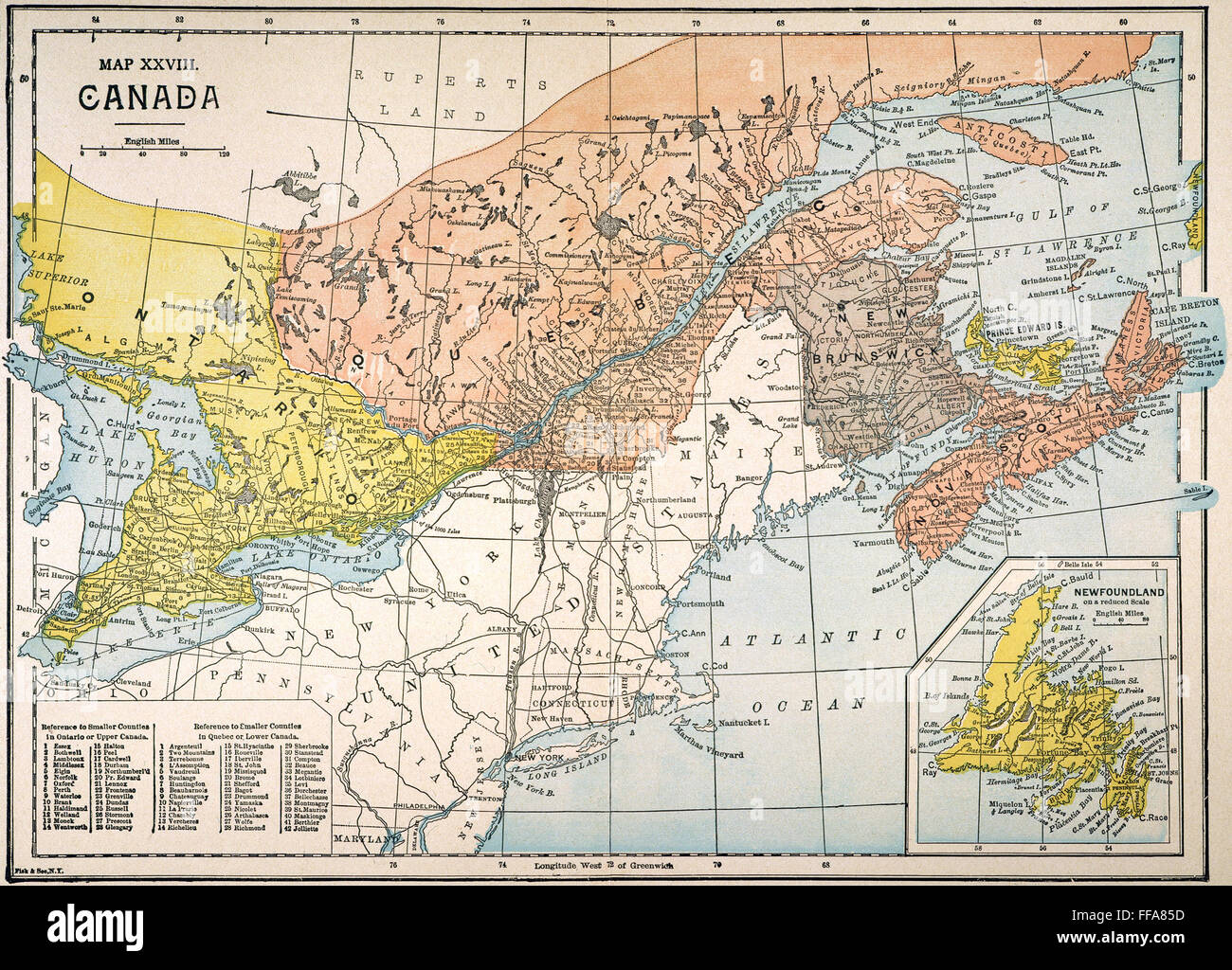 MAP: EASTERN CANADA. /nMap of the eastern provinces of Canada