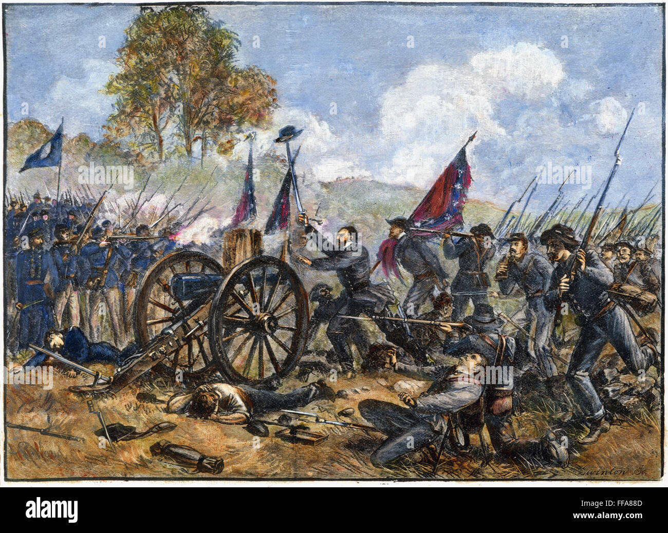 PICKETT'S CHARGE, 1863. /nConfederate troops of Major General E