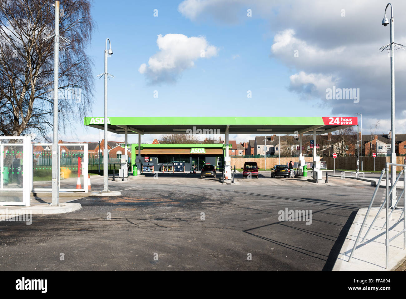 Asda Supermarket SuttonInAshfield ,Nottinghamshire,UK.Fuel Station