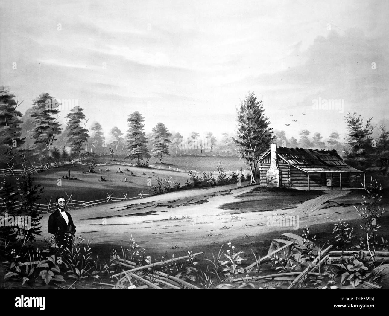 LINCOLN'S PIONEER HOME. /nPresident Abraham Lincoln's home on the