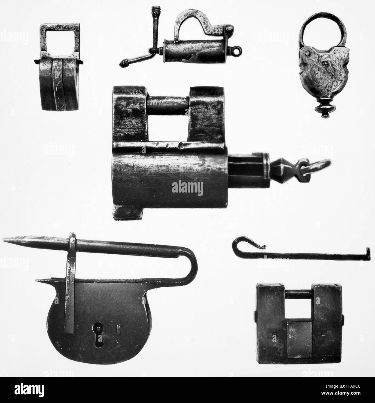 LOCKS AND KEYS. /n15th18th century European padlocks Stock Photo Alamy