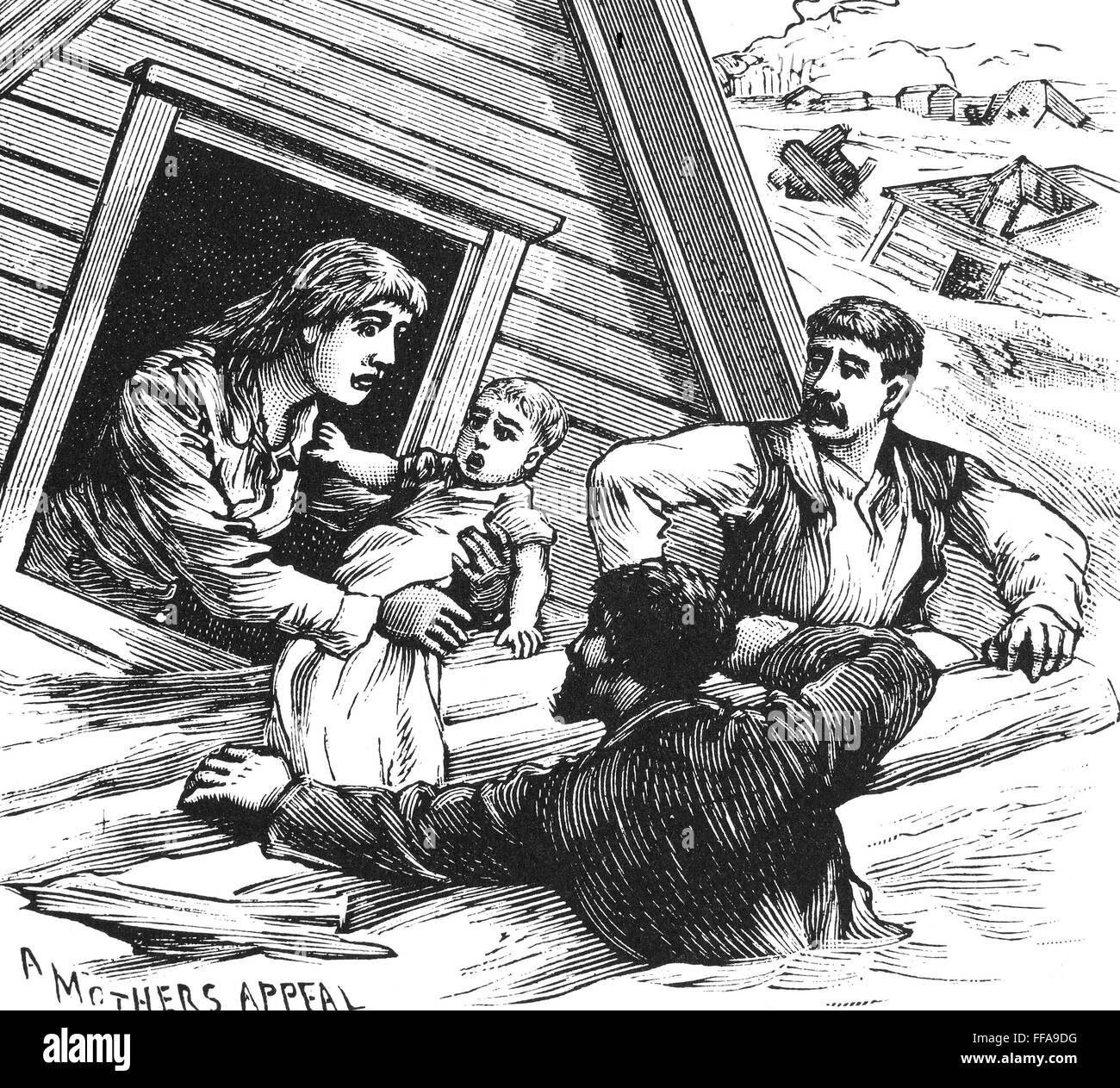 JOHNSTOWN FLOOD, 1889. /nJohnstown, Pennsylvania, 31 May 1889. Wood