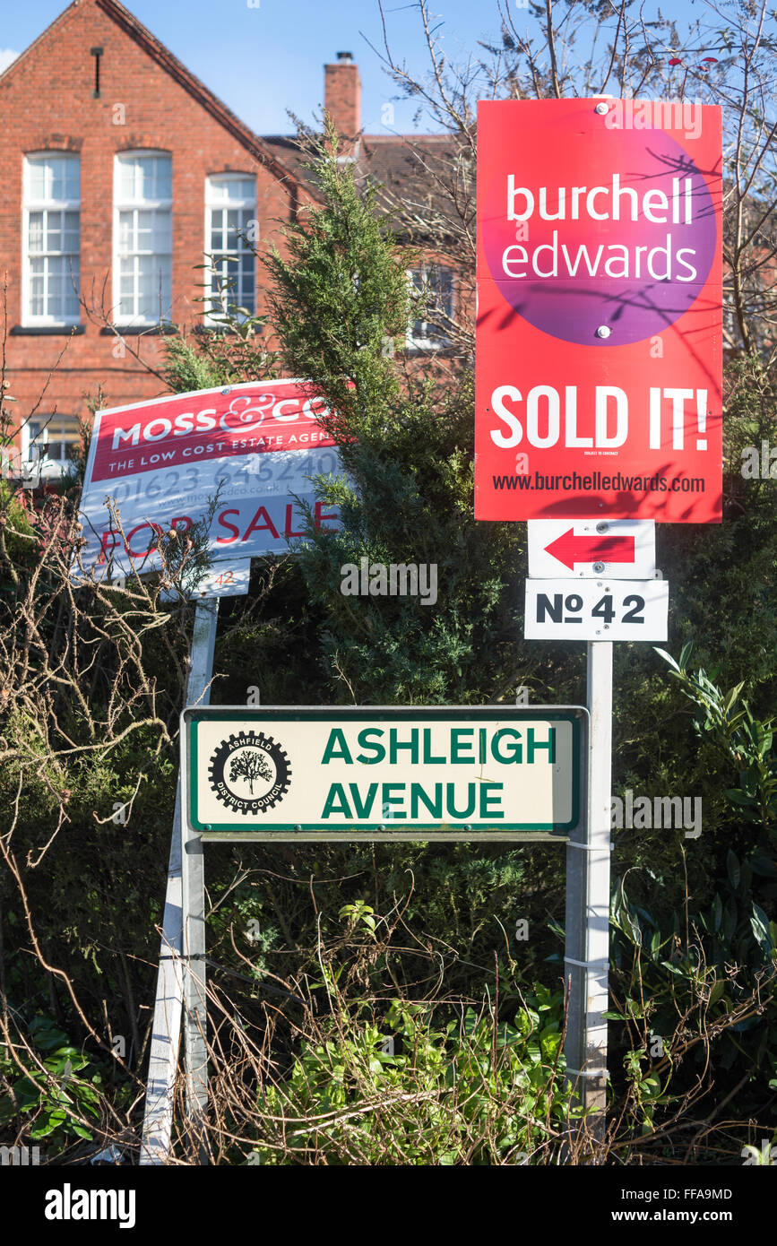 Property For Sale,SuttonInAshfield,Nottinghamshire,UK Stock Photo Alamy