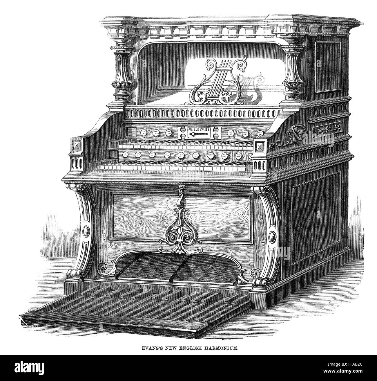 ENGLISH HARMONIUM, 1859 Stock Photo Alamy