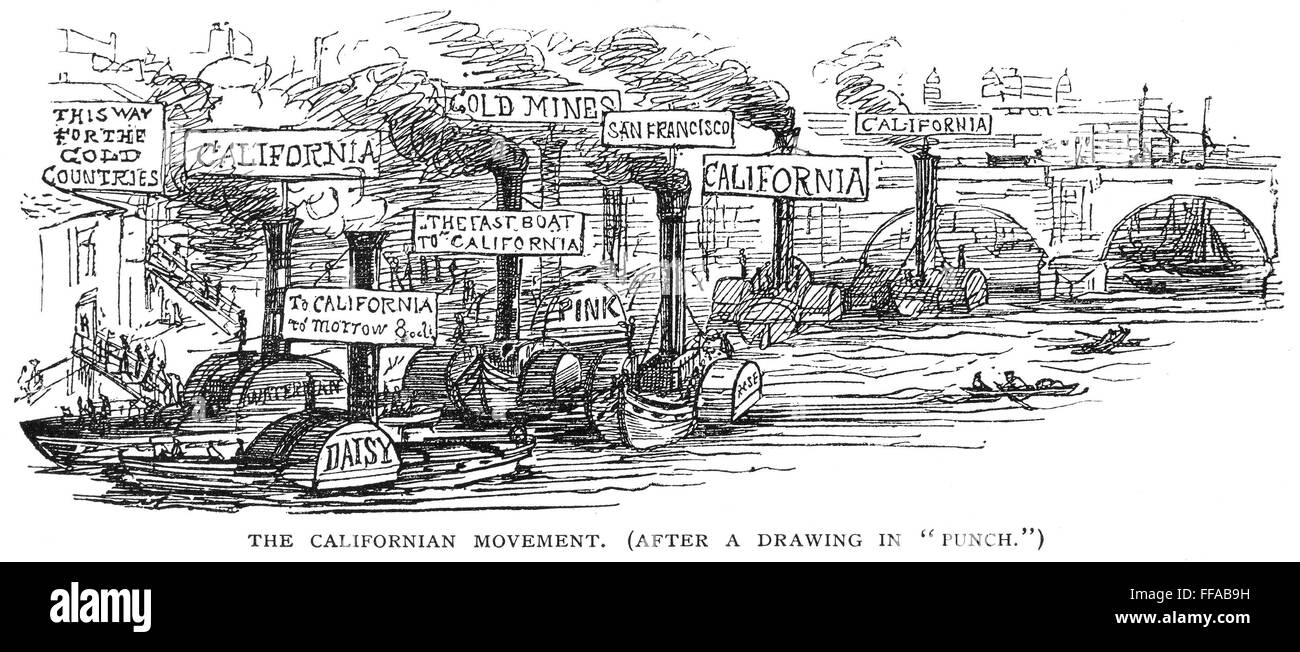 Gold Rush Cartoon 1849 N The California Movement A Satirical