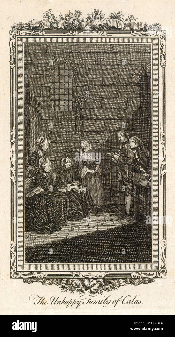 JEAN CALAS (16981762). /nFamily of Calas visits him in prison. A