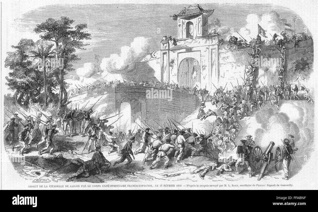 CAPTURE OF SAIGON, 1859. /nA joint FrancoSpanish naval expedition
