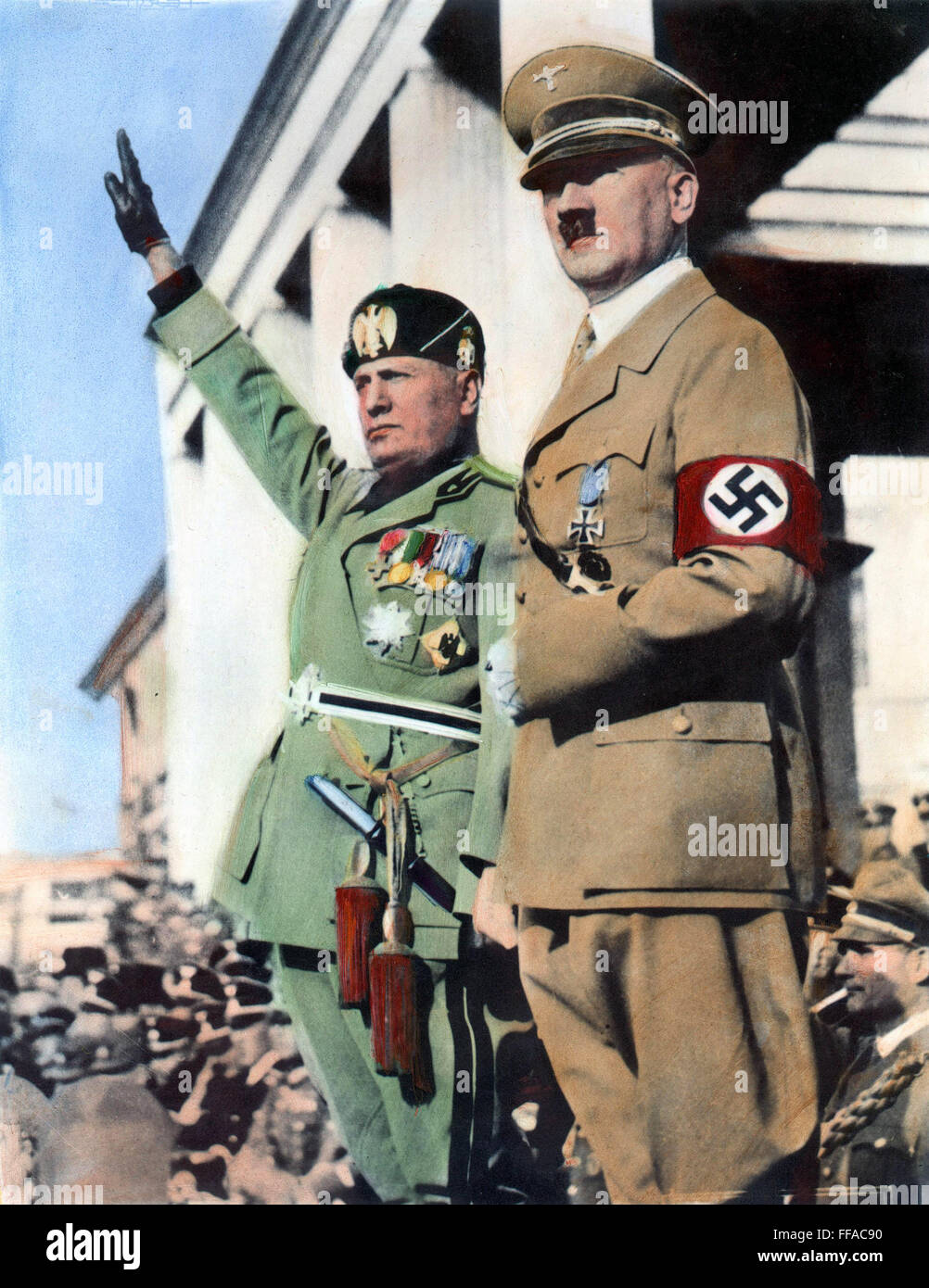 HITLER AND MUSSOLINI, 1937. /nPhotographed in Munich, 1937. Stock Photo
