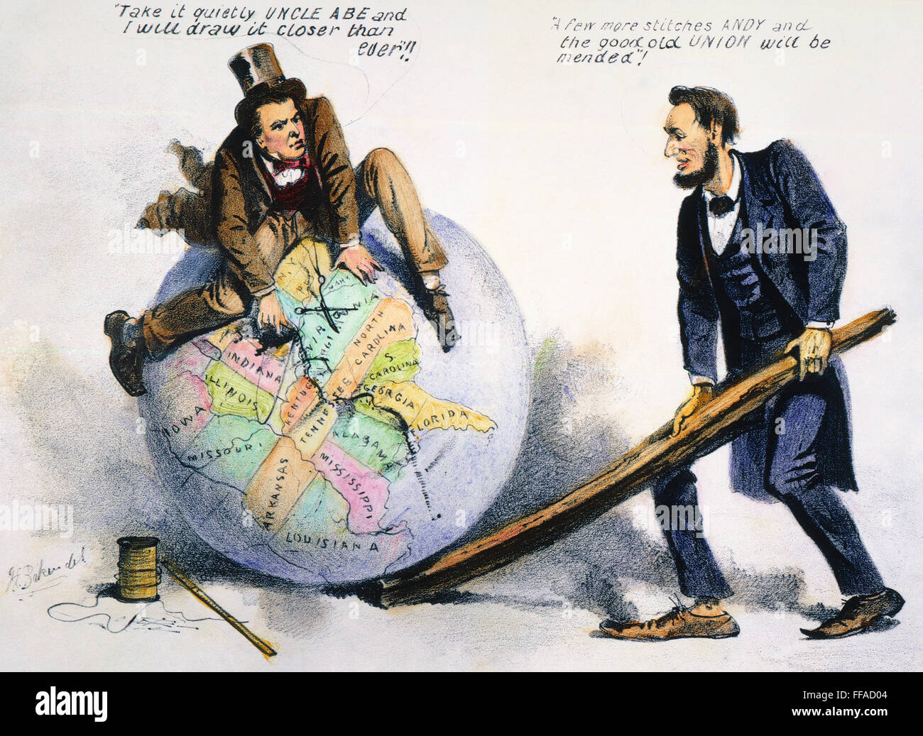 PRESIDENTIAL CAMPAIGN, 1864. /nAmerican cartoon from, or just after