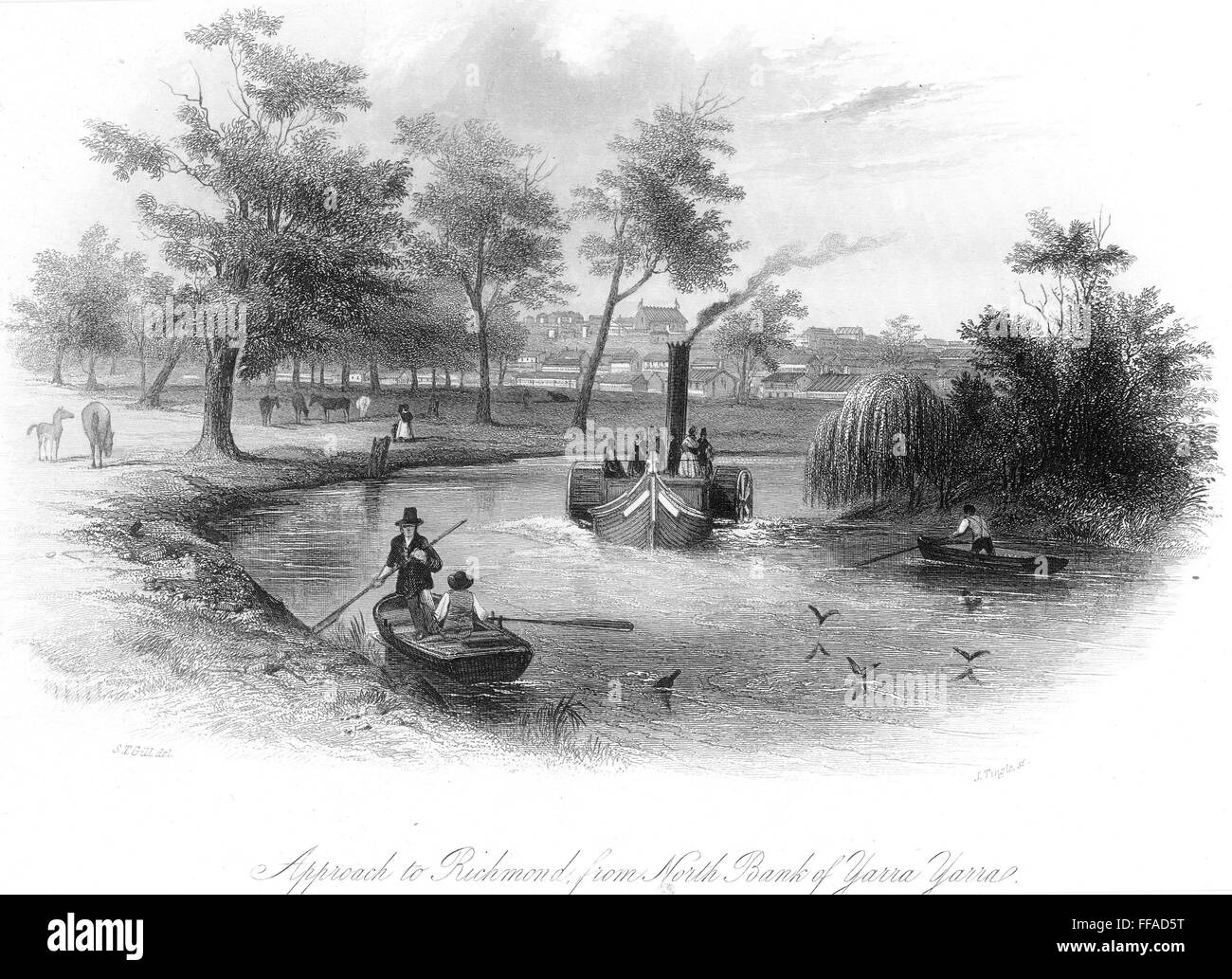 VICTORIA RICHMOND, 1856. /nApproach to Richmond, Victoria, from the