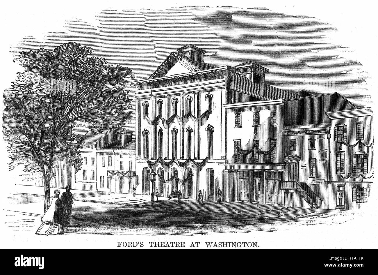 D.C.: FORD'S THEATRE, 1865. /nFord's Theatre in Washington, D.C., where ...