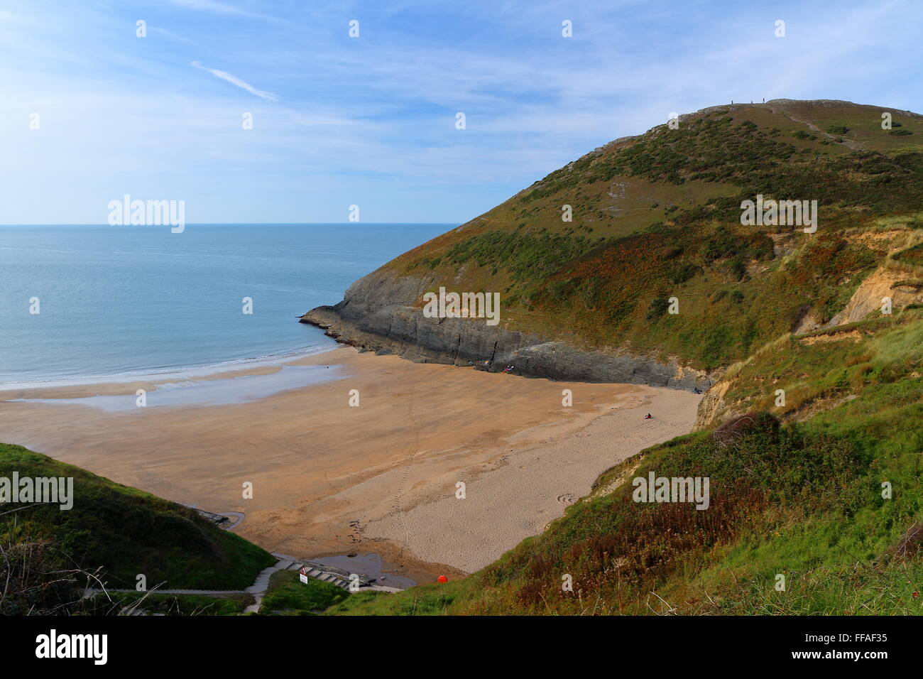Mwnt, small community and ancient parish in south Ceredigion, Wales, on the West Wales coast Stock Photo