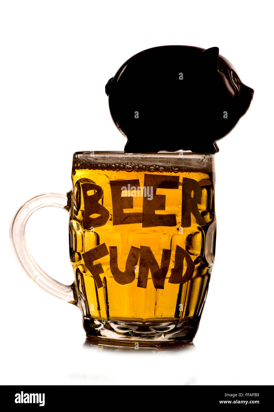 saving money for a pint of beer cutout Stock Photo Alamy