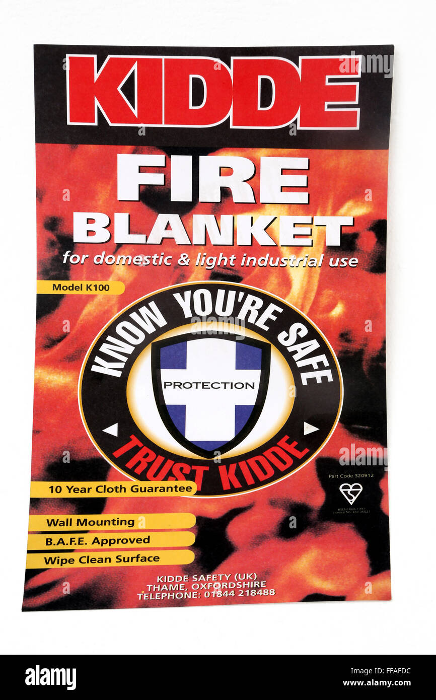 Kidde Fire Blanket Stock Photo