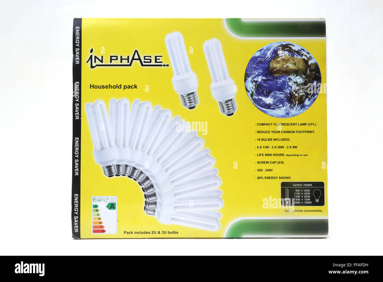 Box Of Energy Saving Lightbulbs Stock Photo