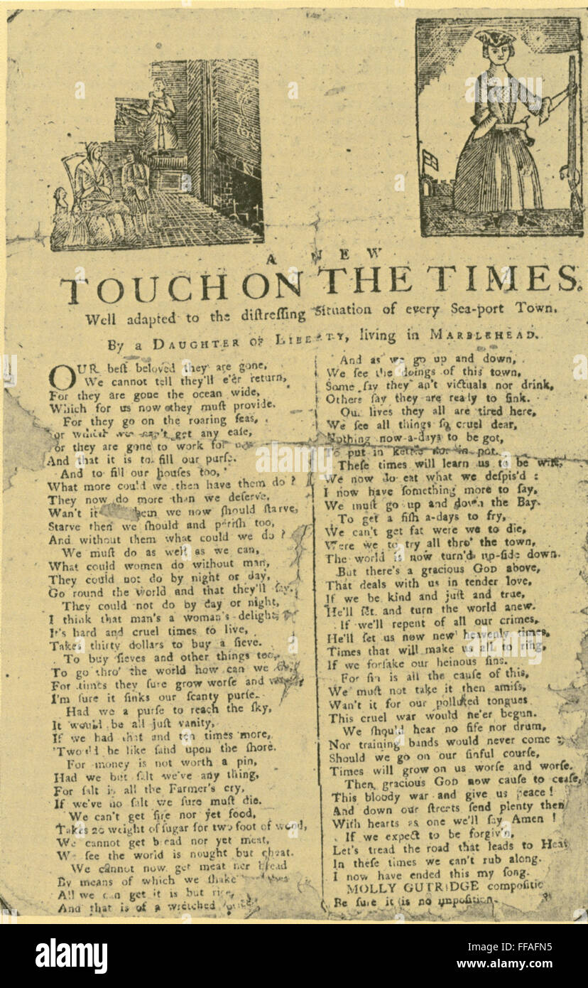 REVOLUTIONARY BROADSIDE. /nA broadside of 1779 featuring a  display picture 1