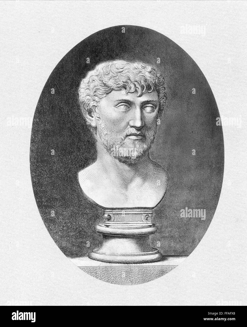 LUCRETIUS (96 B.C.?-55 B.C.). /nRoman philosophical poet. Stock Photo