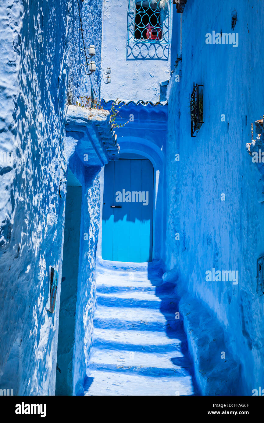 Blue medina of Chechaouen, Morocco Stock Photo