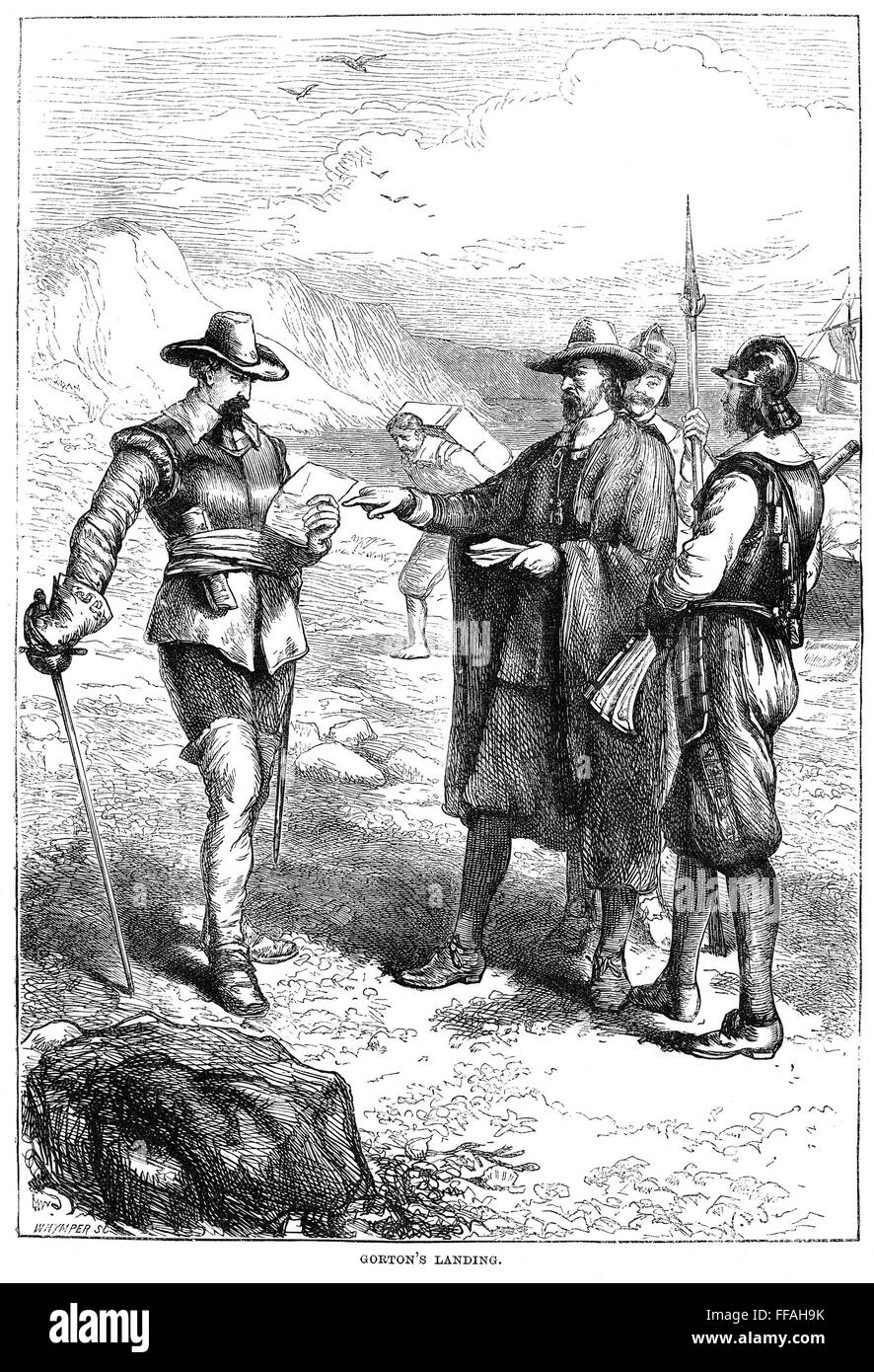 SAMUEL GORTON (15921677). /nEnglish religious leader. Landing in