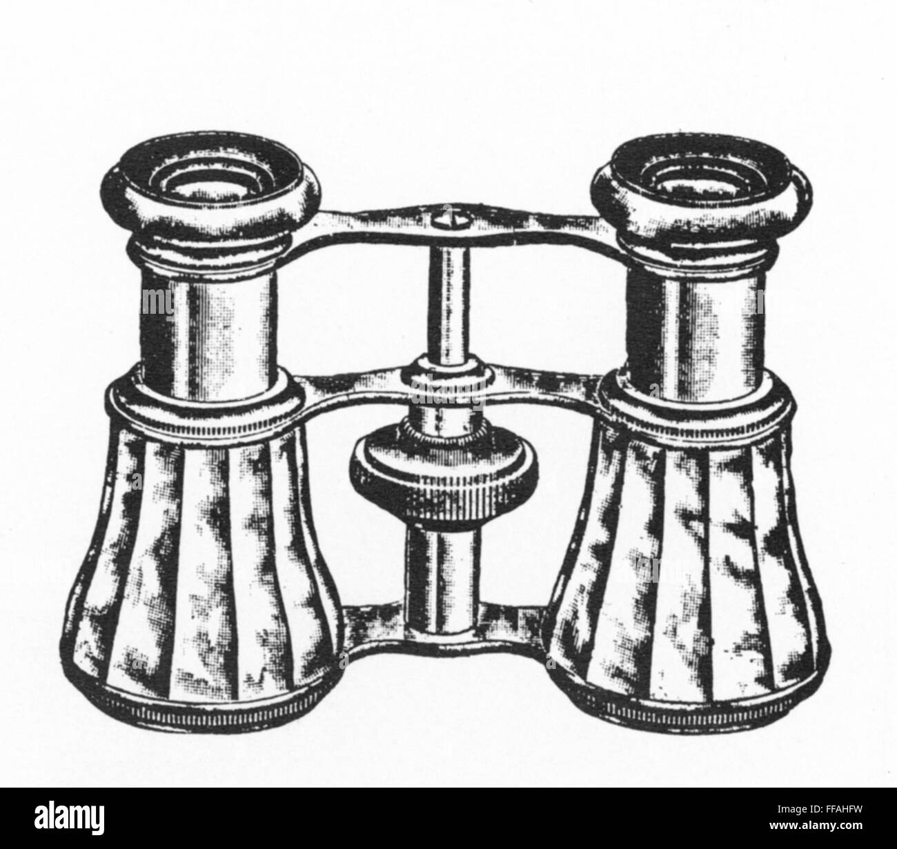 OPERA GLASSES, 1902./nWood engraving, American, 1902 Stock Photo Alamy