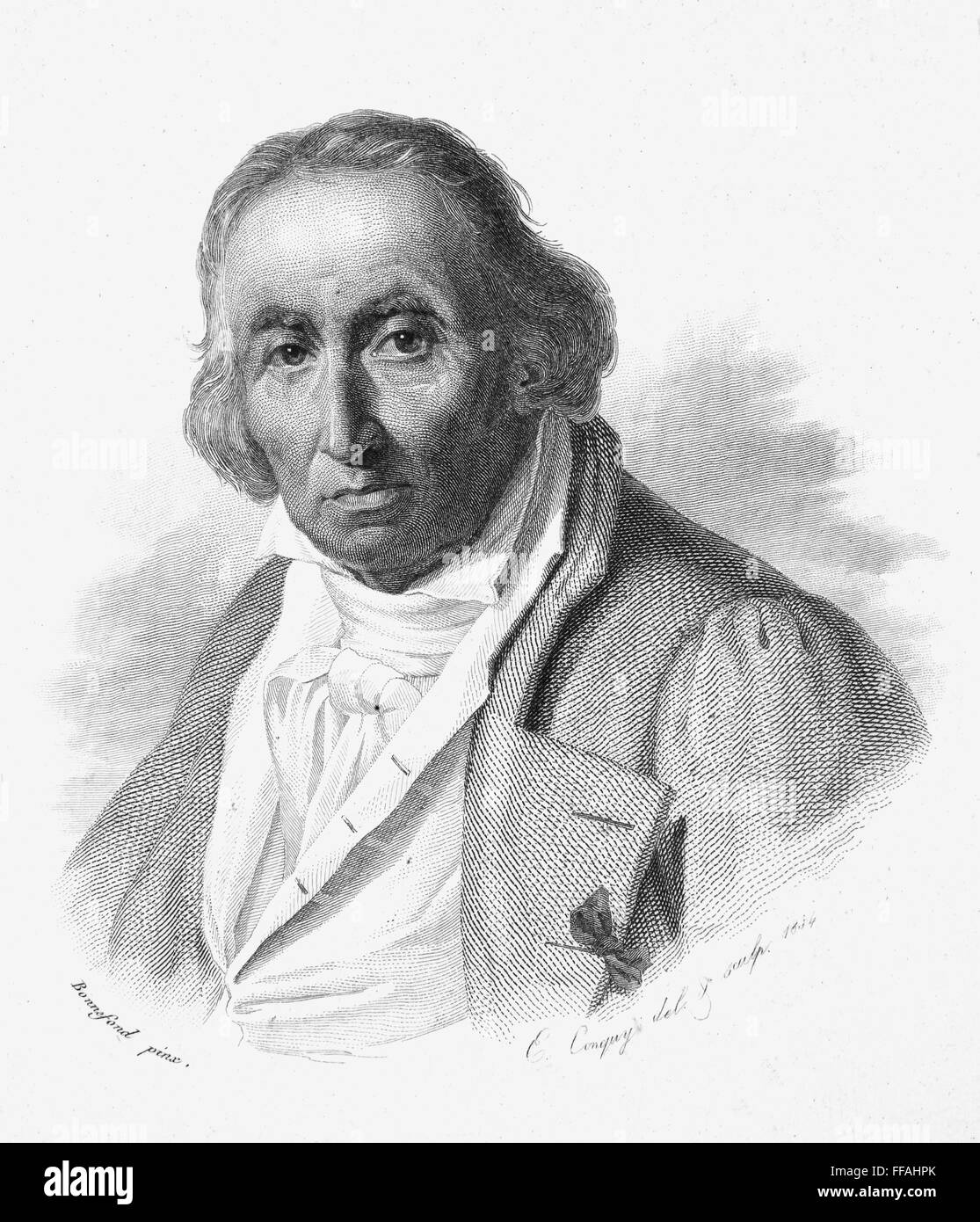 JOSEPH-MARIE JACQUARD (1752-1834). /nFrench inventor. Line engraving ...