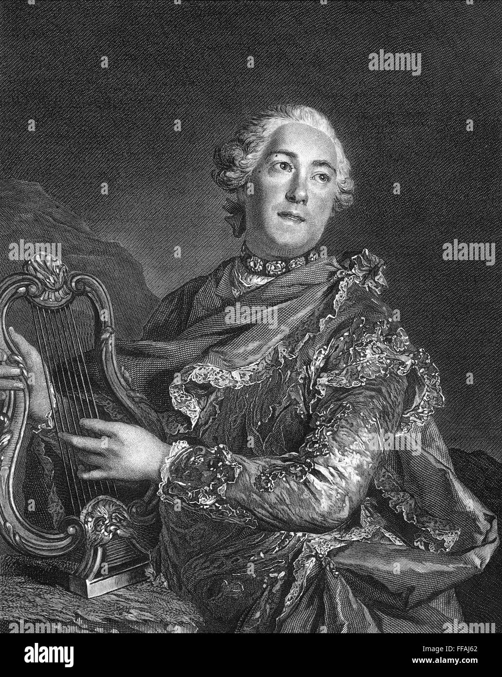 CHRISTOPH WILLIBALD GLUCK /n(1714-1787). German Composer. Steel engraving, 18th century. Stock Photo