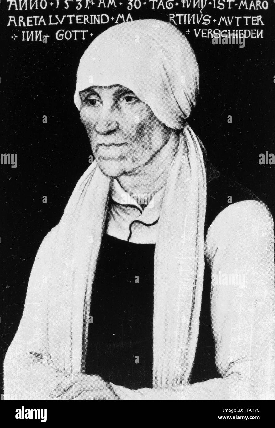 MARGARETHE LUTHER /n(14601531). Mother of the German religious