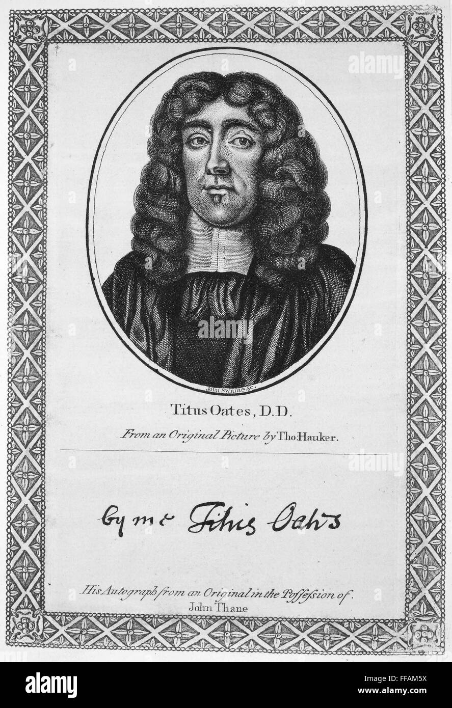 TITUS OATES (1649-1705). /nEnglish imposter and fabricator of the ...
