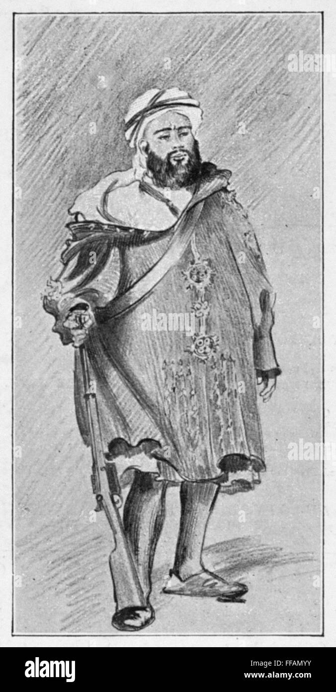 AHMED MUHAMMED RAISULI /n(c1875-1925). Moroccan brigand. Drawing, 1904. Stock Photo