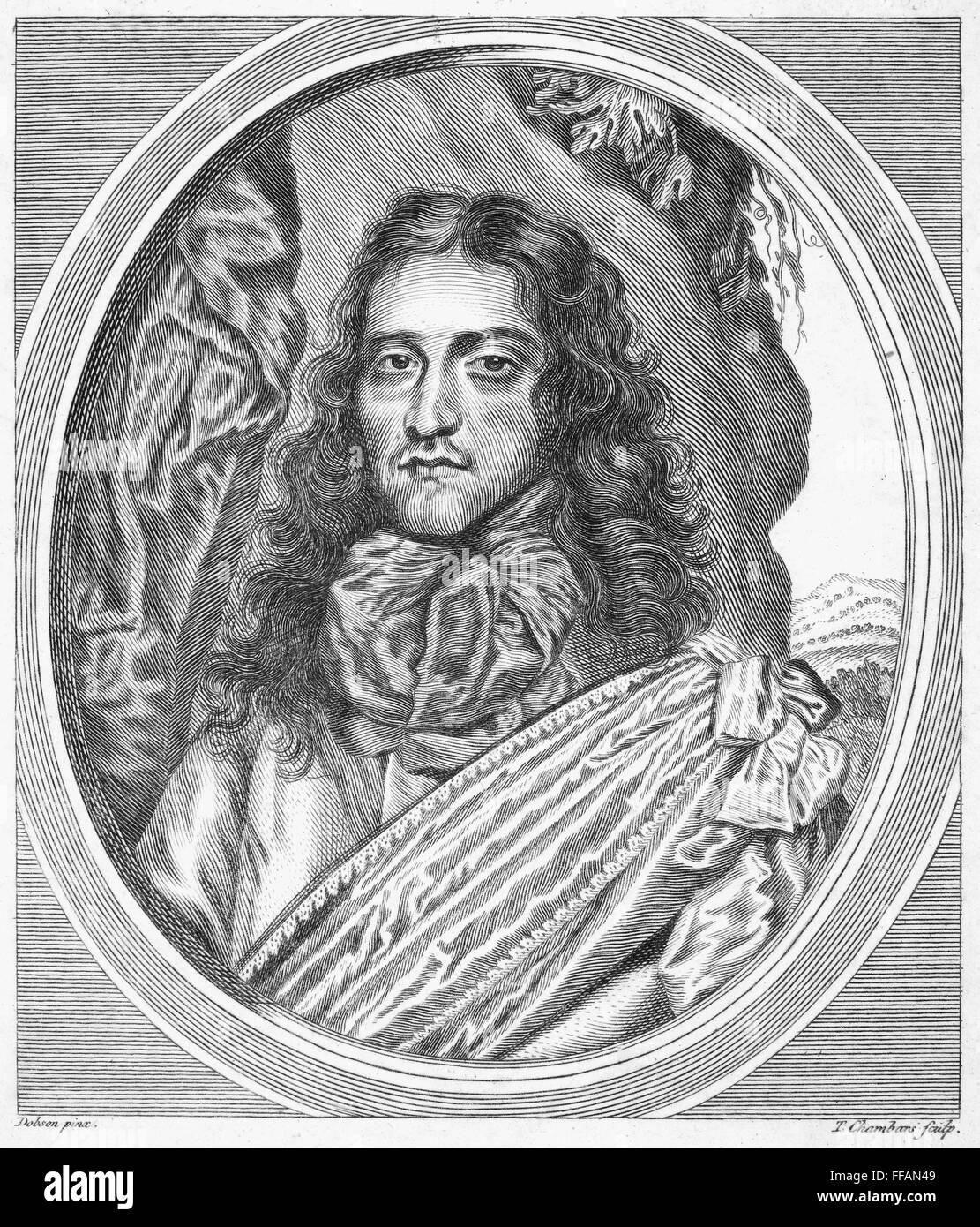 PRINCE RUPERT (1619-1682). /nCount Palatine of Rhine, Duke of Bavaria and Duke of Cumberland. Line engraving. Stock Photo